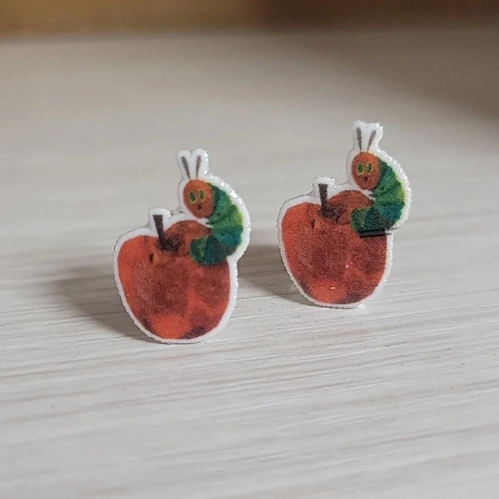 🔥LAST PAIR🔥 THE VERY HUNGRY CATERPILLAR STUD EARRINGS